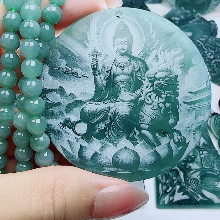 翡翠未镶嵌颈饰多样性发货天然的A货翡翠
