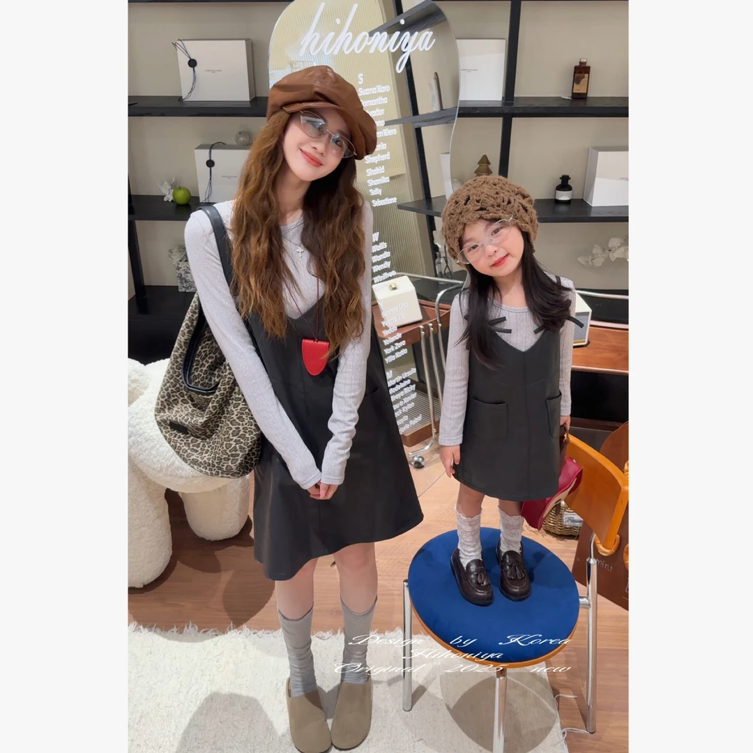 【露西小姐】八Hihoniya~2025秋季亲子软皮简约高级减龄套装