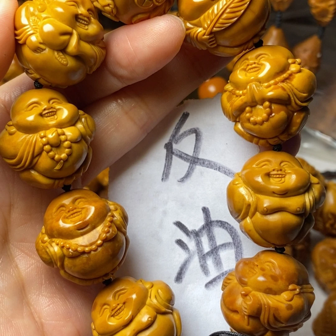 一***7手串/手链橄榄核上色弥勒精品