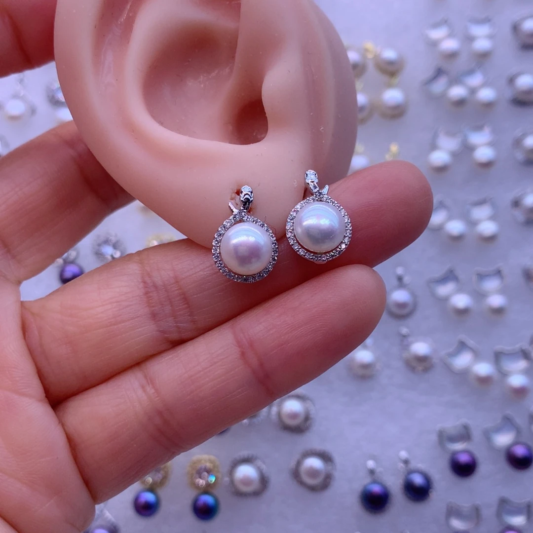 淡水珍珠耳饰合金