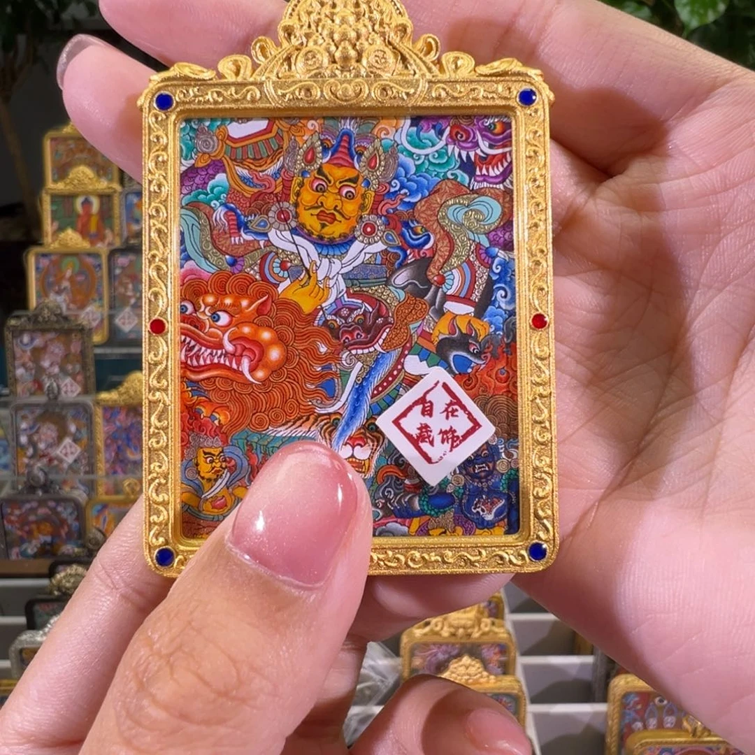 吊坠心****‰财宝➕黄财➕黑财热贡纯手绘唐卡