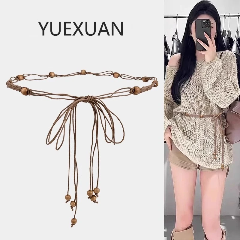 腰带配饰女细波西米亚民族风复古高级感编织流苏配裙子腰链腰绳夏