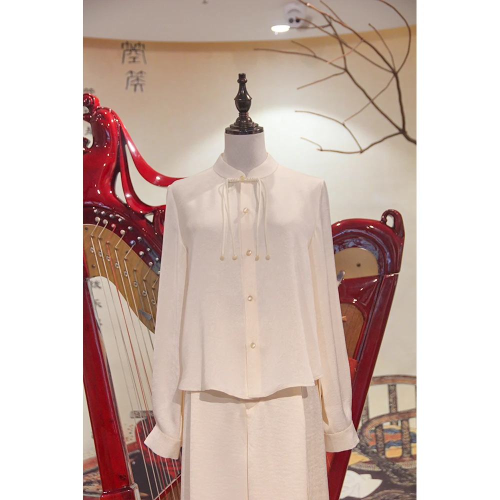 【禅羽】夏季新中式纯色气质禅意百搭显瘦短款上衣