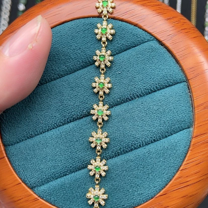 【闪购商品】银S925镶嵌手链翡翠