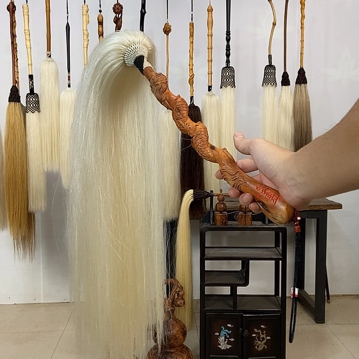 纯手工制作马尾拂尘