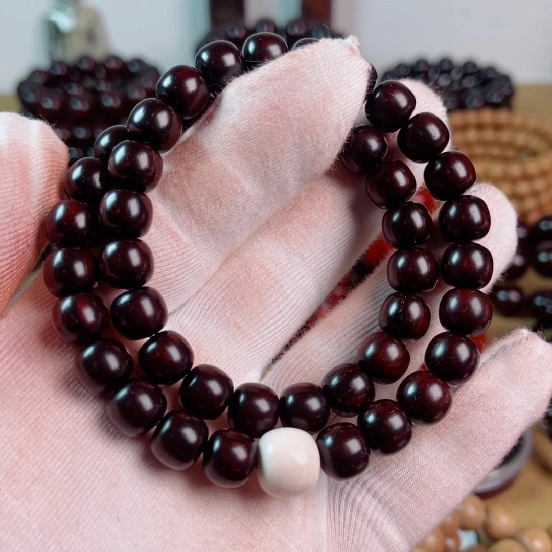 小叶紫檀手串/手链9/10老型高油润老泥料多星双圈