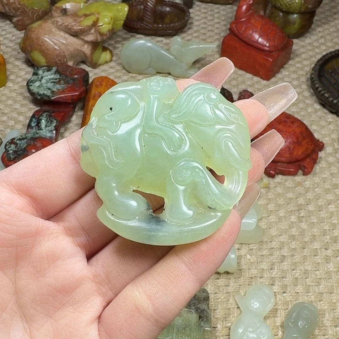 白玉菩提吊坠挂件