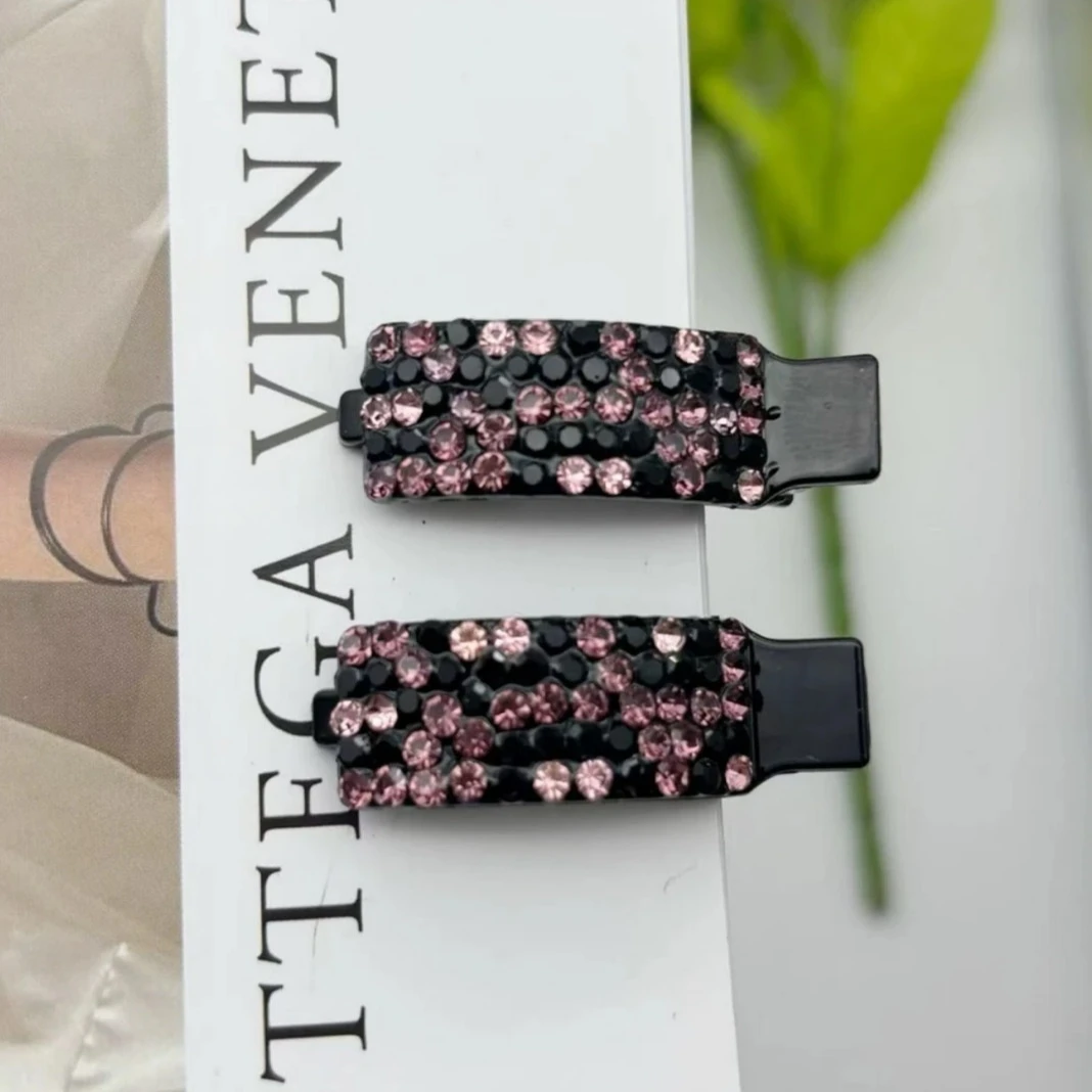 韩系彩色水钻刘海侧边夹高级感气质时尚轻奢发夹头饰发卡