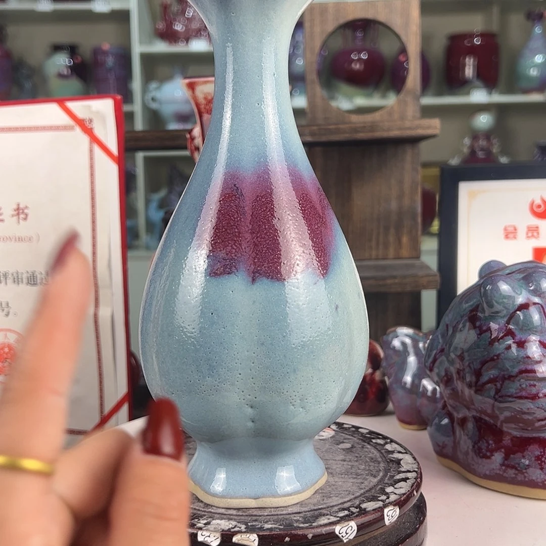 摆件郑家钧窑摆件微瑕
