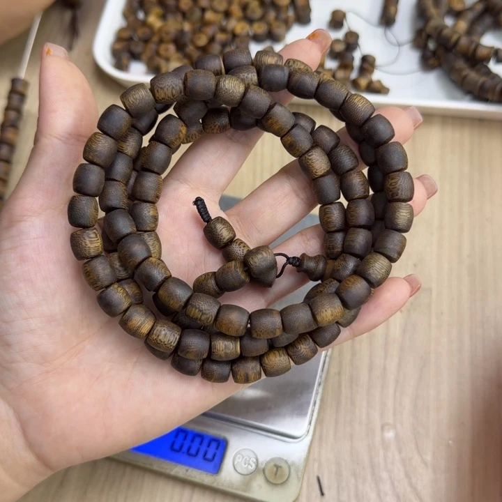 手串沉香绿奇楠0.8鼓珠多圈多样性发一条