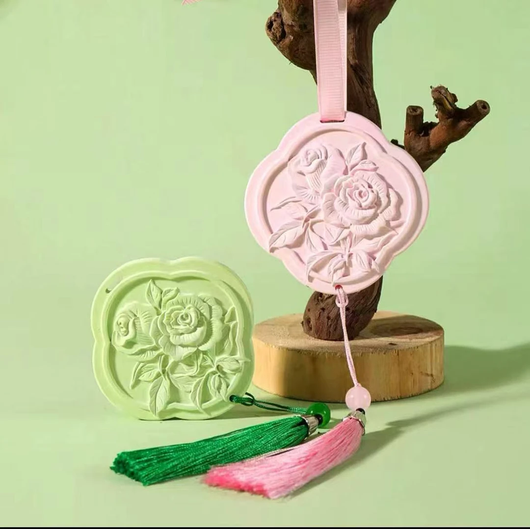 居家车载清新空气香薰石膏香薰花朵颜色随机