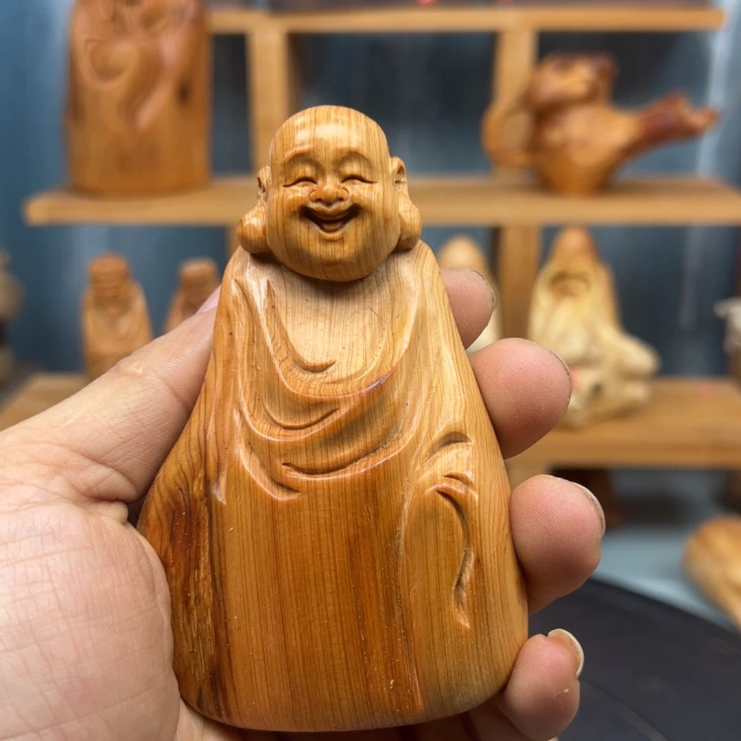 木小***吖崖柏木摆件手把件，