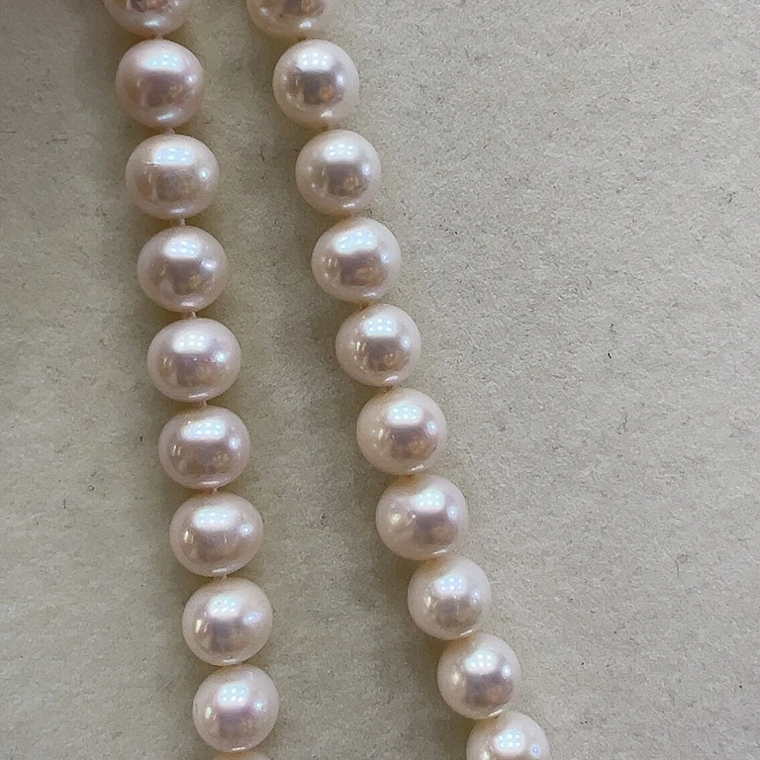 淡水珍珠颈饰银S925镶嵌➕9-10高品极光炫彩