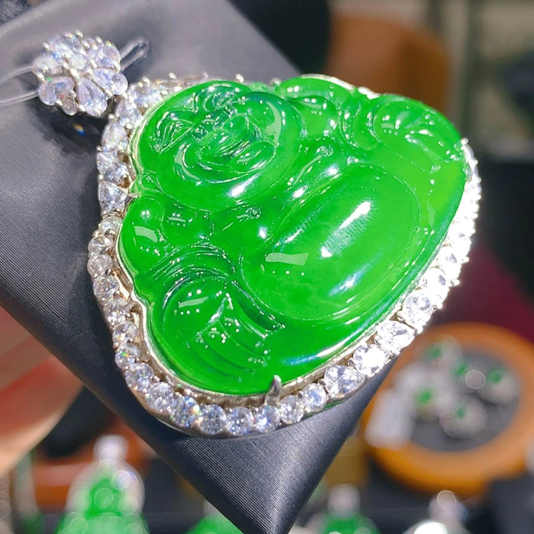 【闪购商品】翡翠颈饰银S925镶嵌3柒姐