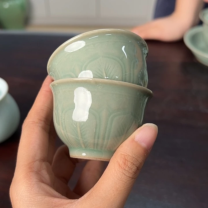 龙泉云间青瓷小米茶器