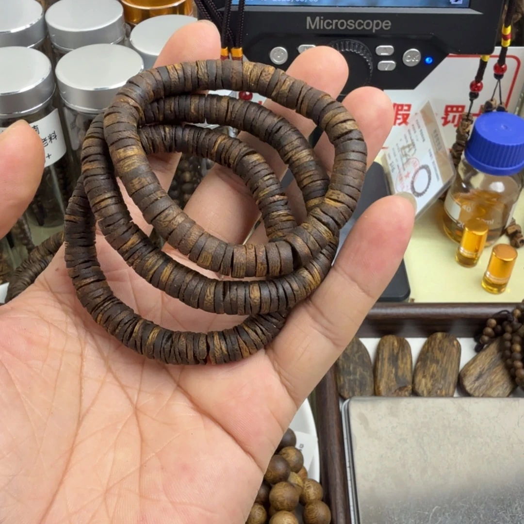 沉香香囊沉香奇楠沉香卡8药片单圈