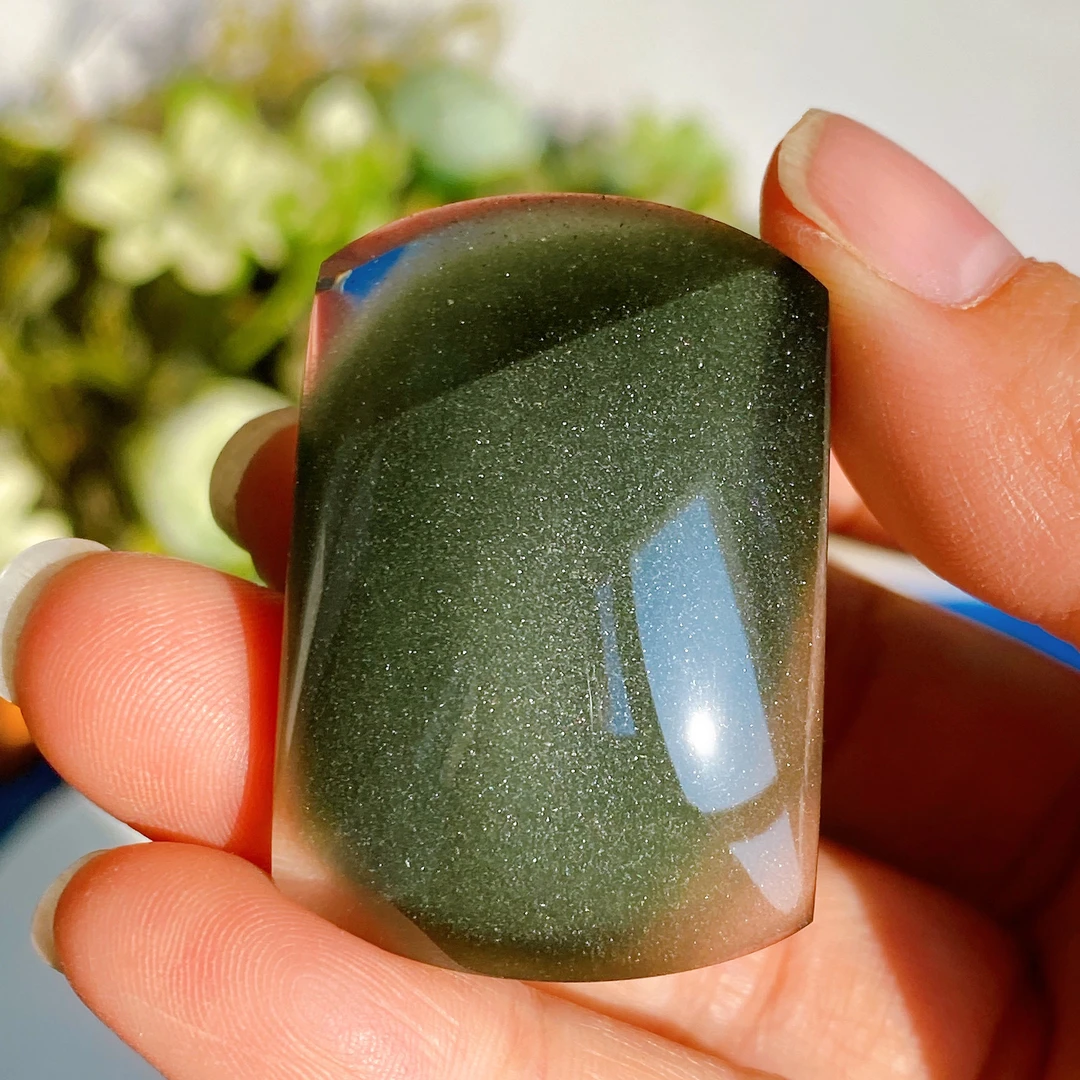 天然绿幽灵星光平安无事牌 幽灵吊坠 水晶吊坠