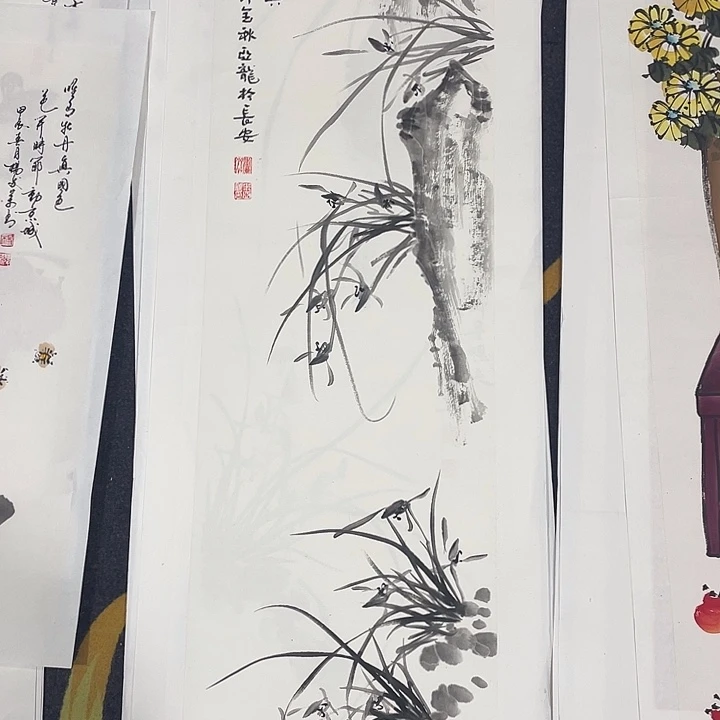 国画漠*四尺对开作品