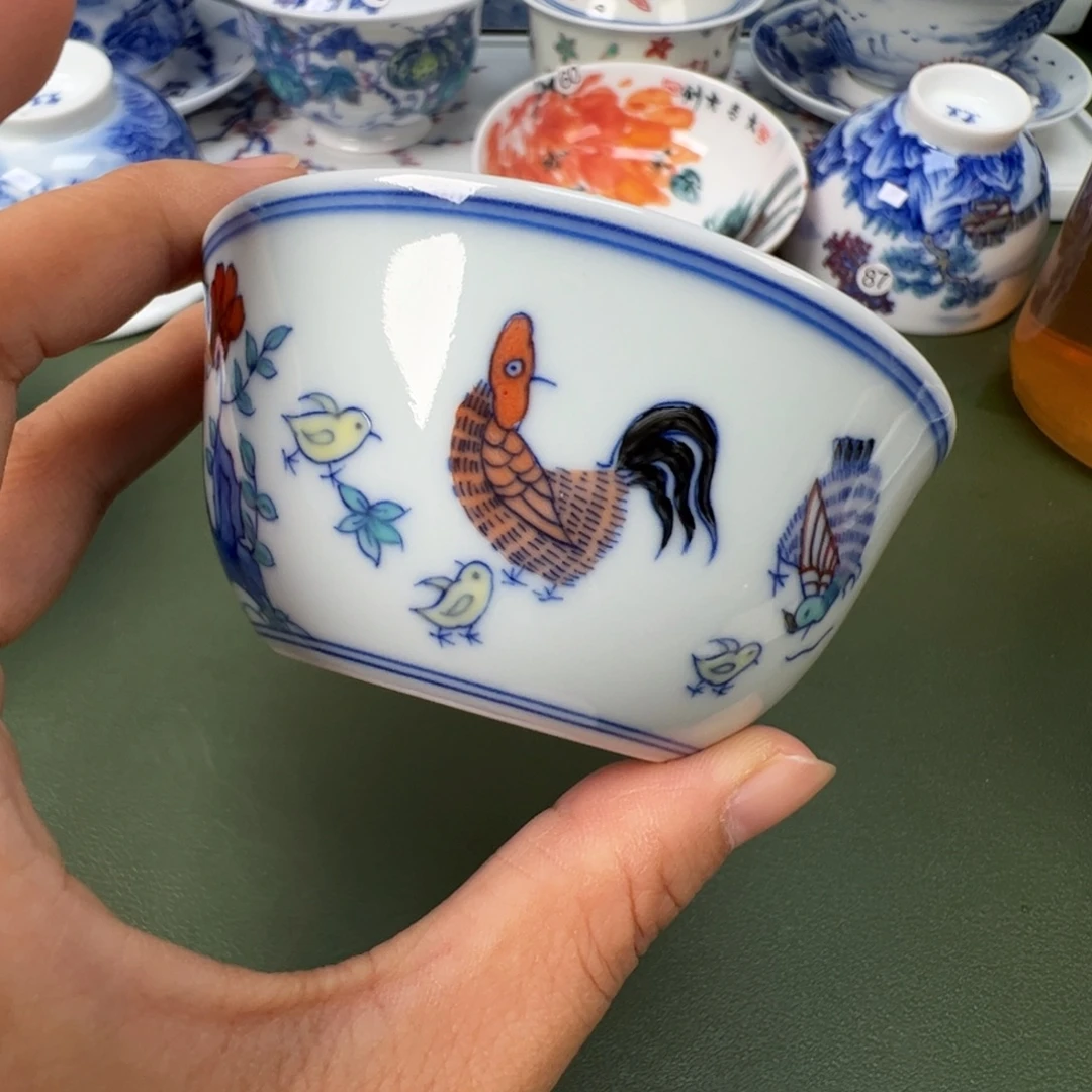 陶瓷景德镇纯手工纯手绘茶具木木