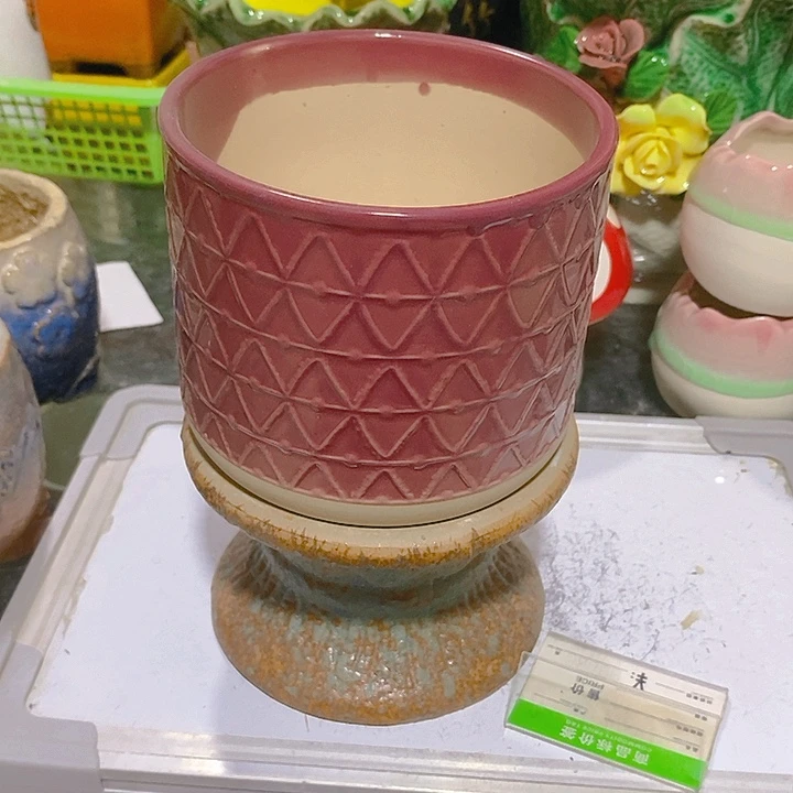 摆件多肉瑕疵盆有孔