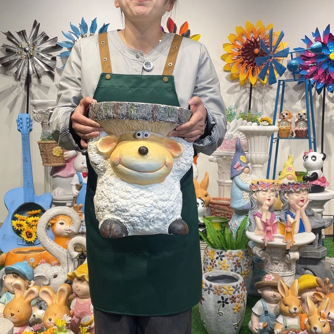 茶宠小绵羊坐凳花托