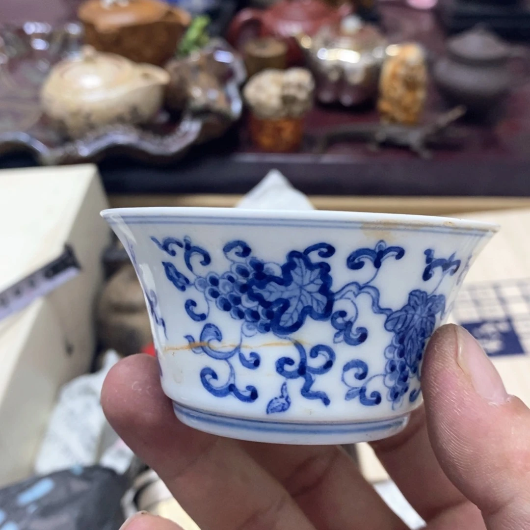 茶盏密胺手绘陶瓷杯子