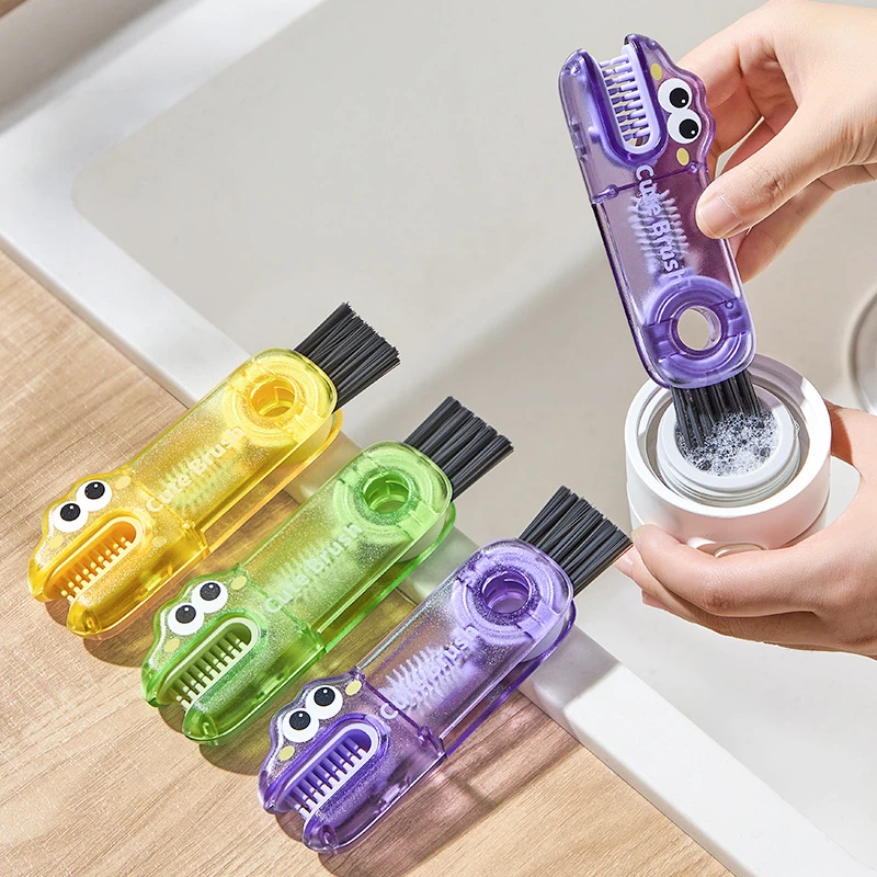 三合一卡通杯刷水杯子清洗神器保温杯奶瓶缝隙杯口杯盖刷清洁刷ZZ