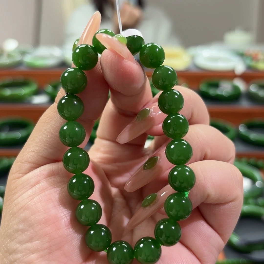 和田玉未镶嵌手串卡10