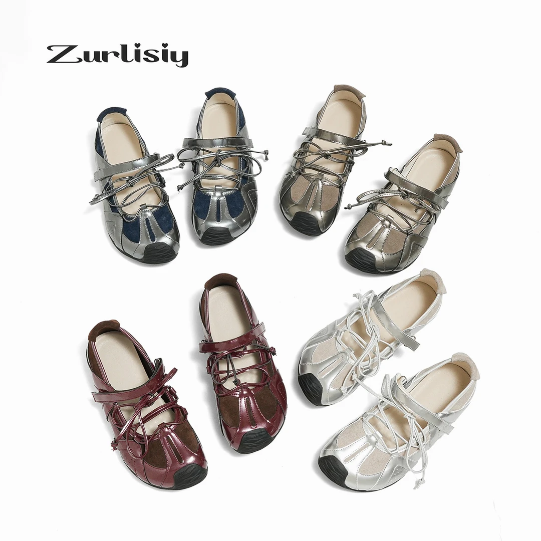 2025春夏新品首发韩版复古真皮德训鞋防滑软底轻便女阿甘鞋5L93