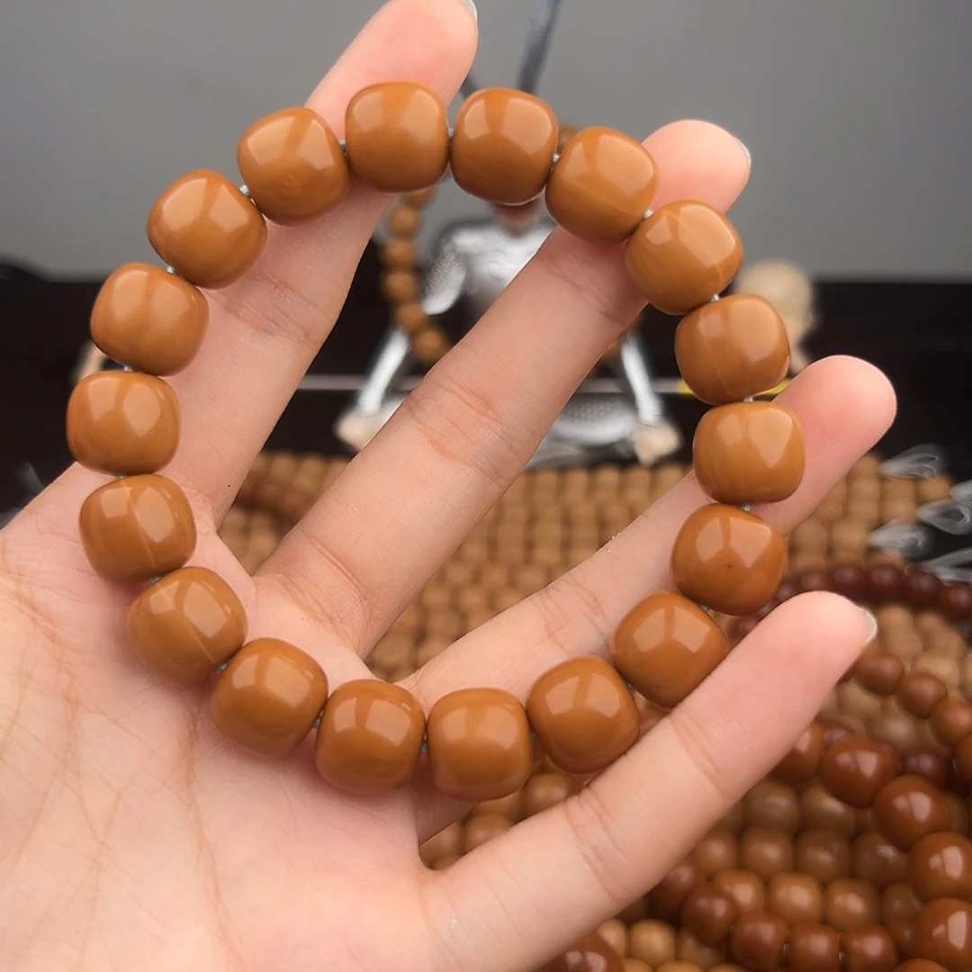 半***趣猴头核桃手串微瑕龙炎13.2