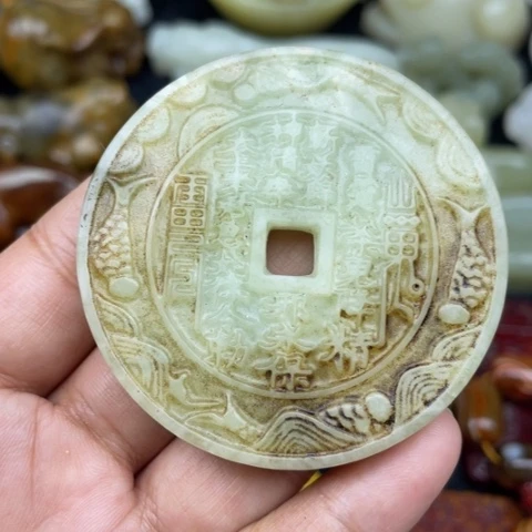 未镶嵌蛇纹石玉颈饰35