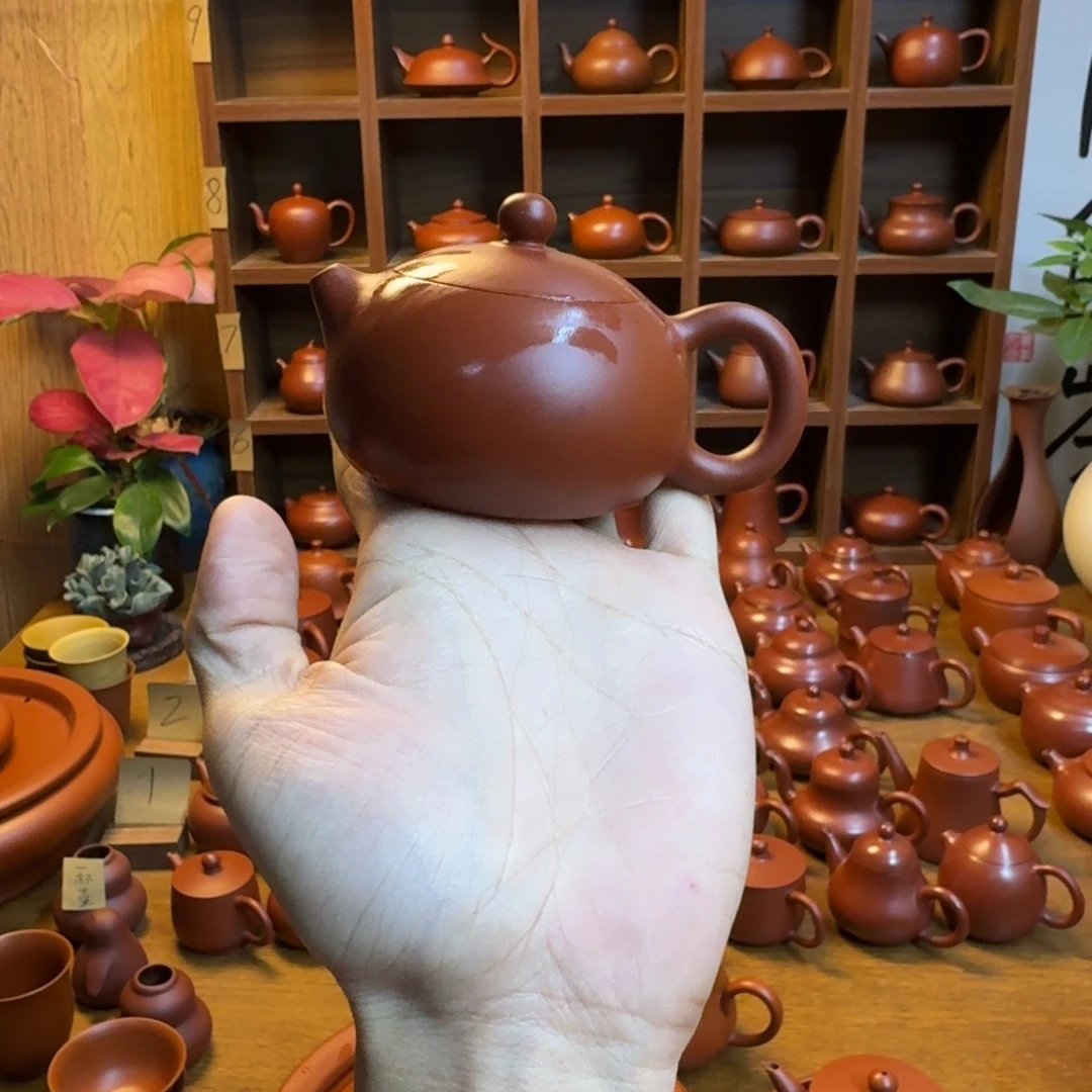 茶壶紫砂潮州朱泥壶西施壶120c