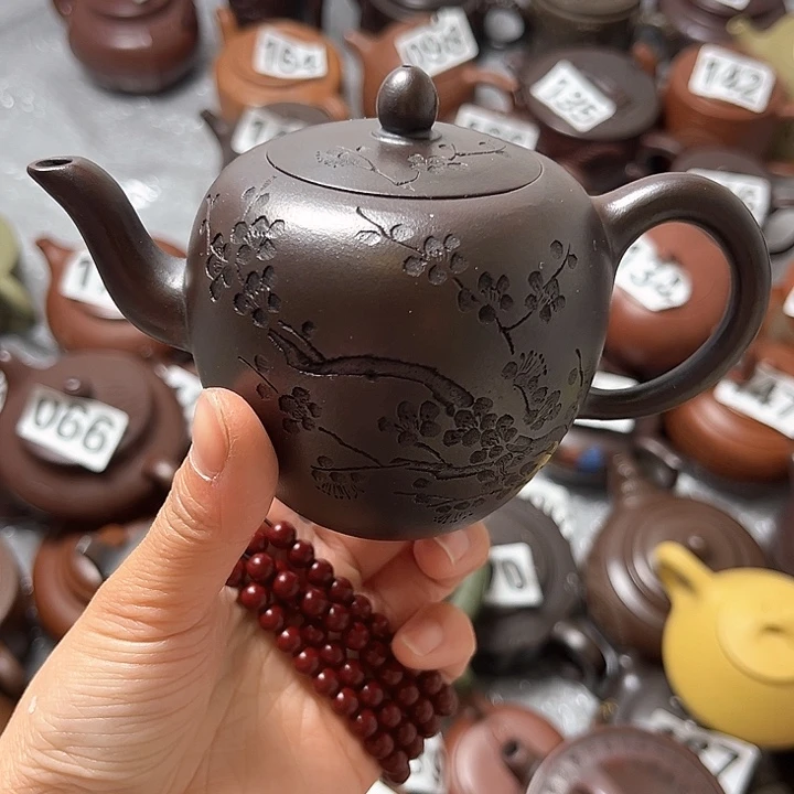 紫砂茶壶老*紫砂微瑕半手