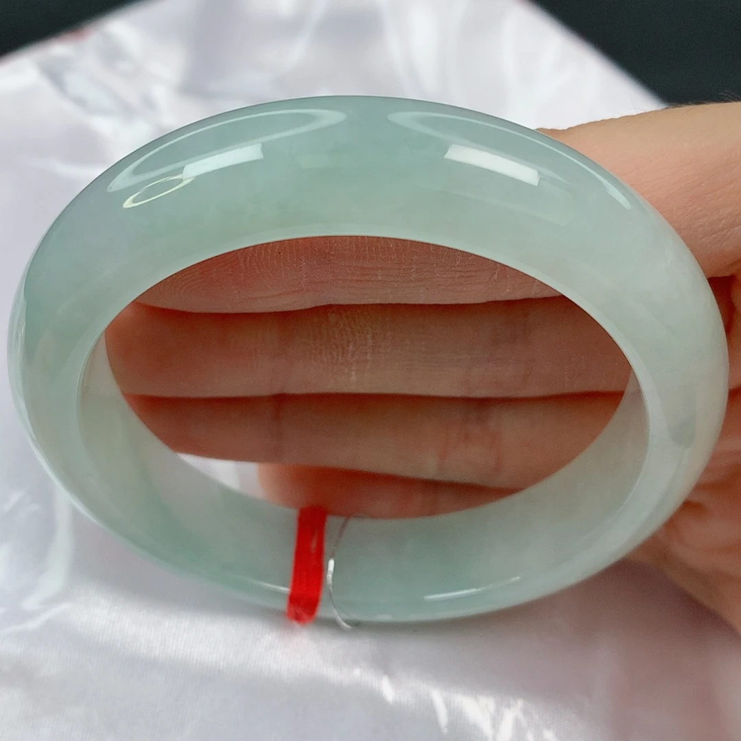 未镶嵌手镯翡翠55.3正圈，冰底淡晴水，032