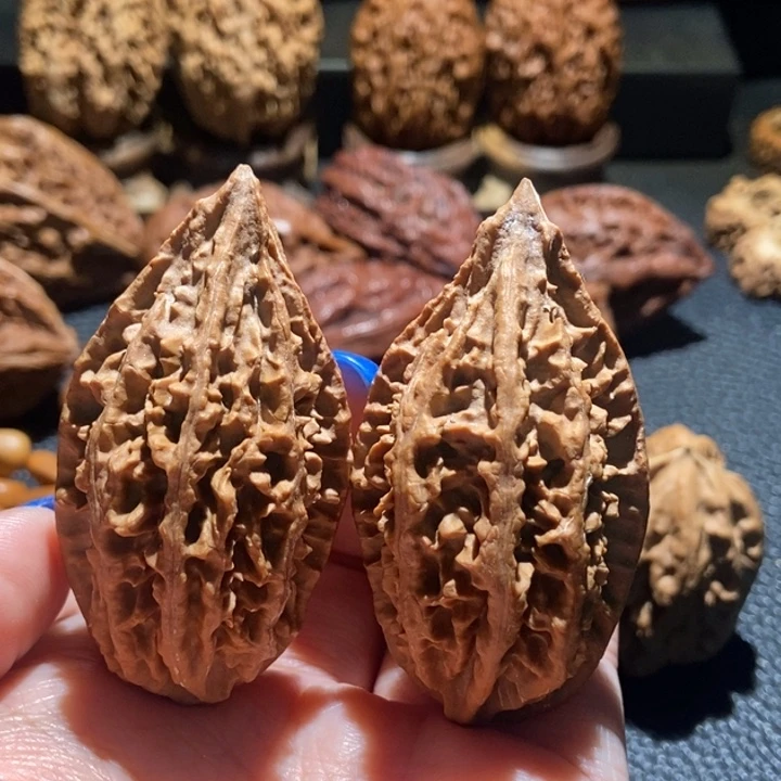 稻***人吊坠文玩核桃聚核财婉楸130