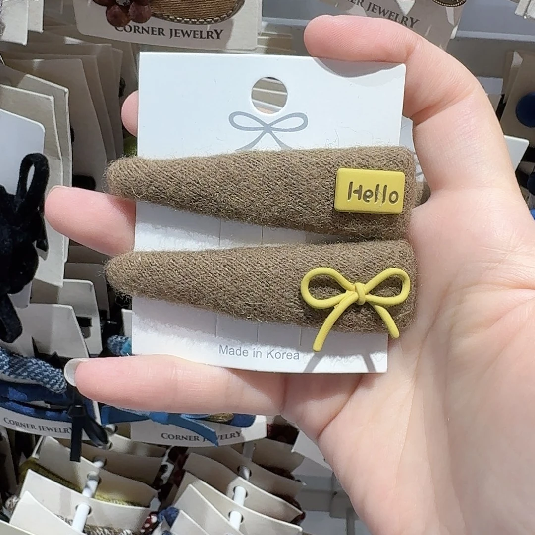 布艺非金属黄色蝴蝶结咖色拜拜ab