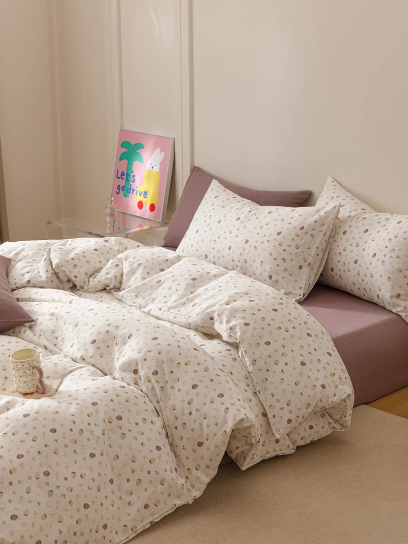 特 舒适度不错 全棉双层纱小清新花卉四件套C265 H5521