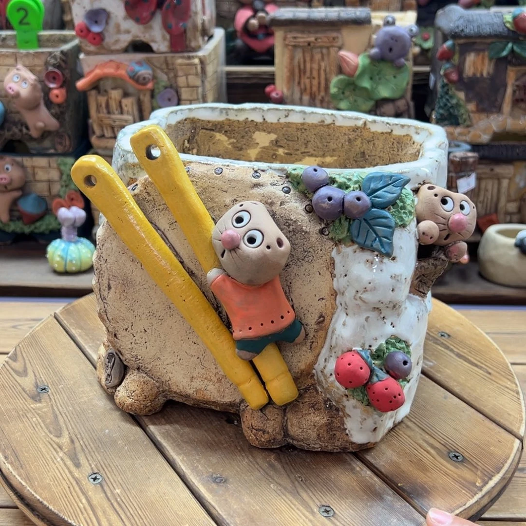嘻哈多肉花盆百搭