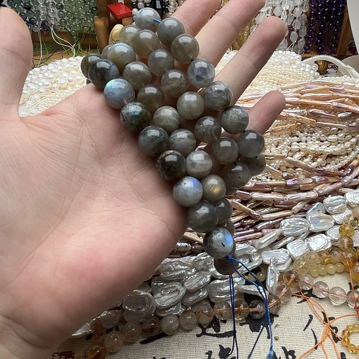 玛瑙/玉髓未镶嵌珠宝半成品卡13灰月光有瑕疵