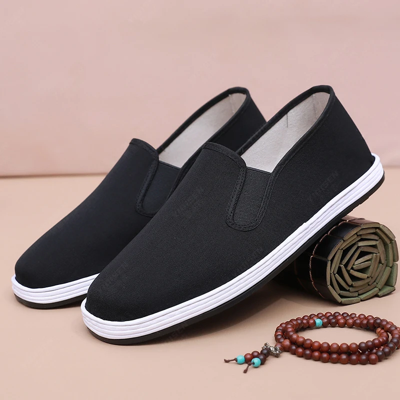 新款棉布休闲舒适老北京布鞋麻棕鞋垫男士男款耐磨千层底布鞋男款