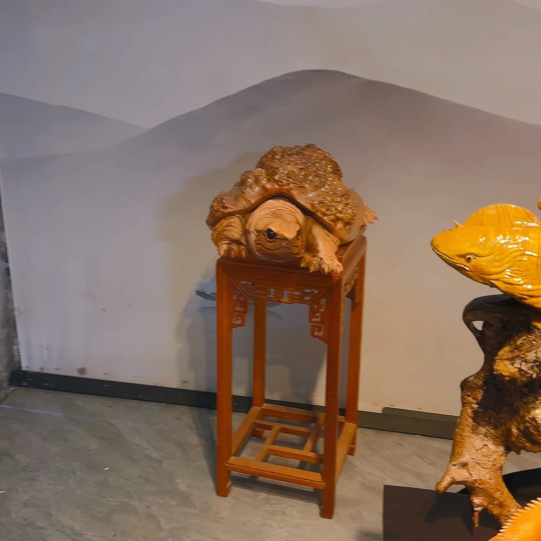 根雕瘤苞作品长寿龟
