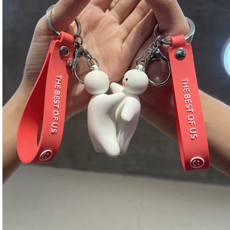磁吸抱抱钥匙扣情侣贴贴礼物送男朋友女朋友情侣款可爱