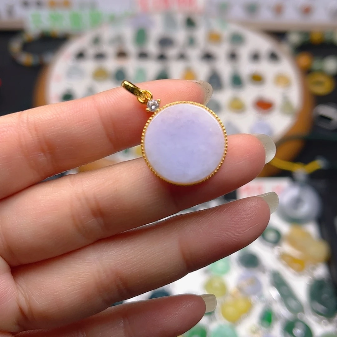 【闪购商品】翡翠颈饰银S925镶嵌吊坠