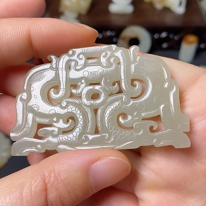 和田玉（糖玉）未镶嵌车挂