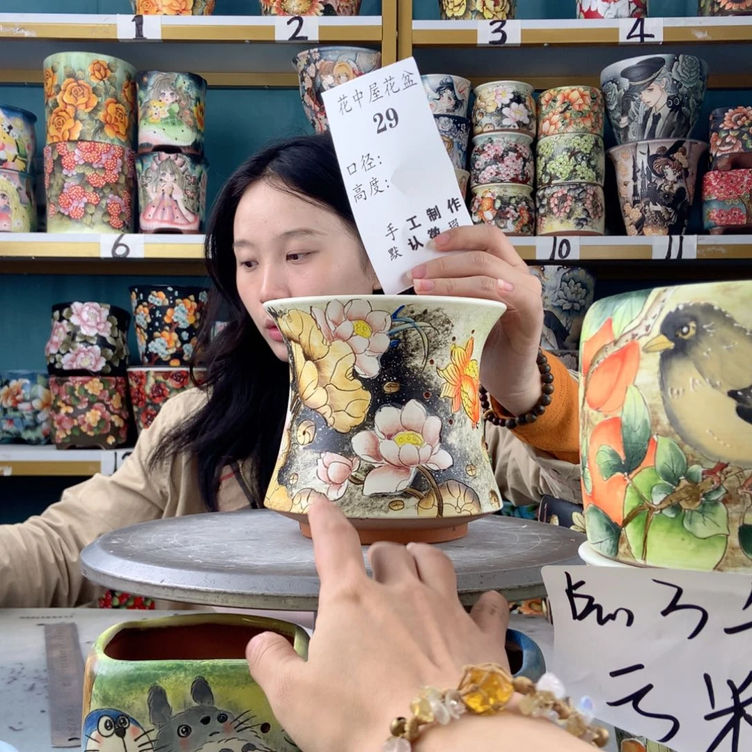 落****景德镇手工花盆29