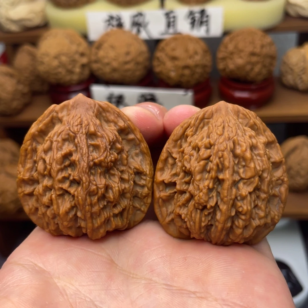 文玩核桃吊坠麦穗虎头40全品无修