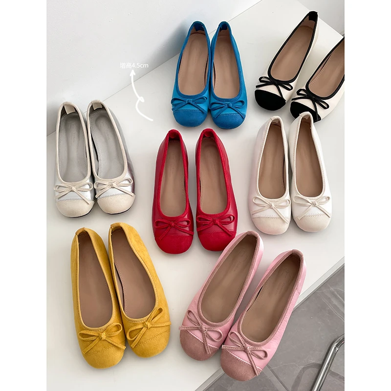 复古法式芭蕾浅口平底单鞋女2025新款春秋配裙子圆头软底玛丽珍鞋