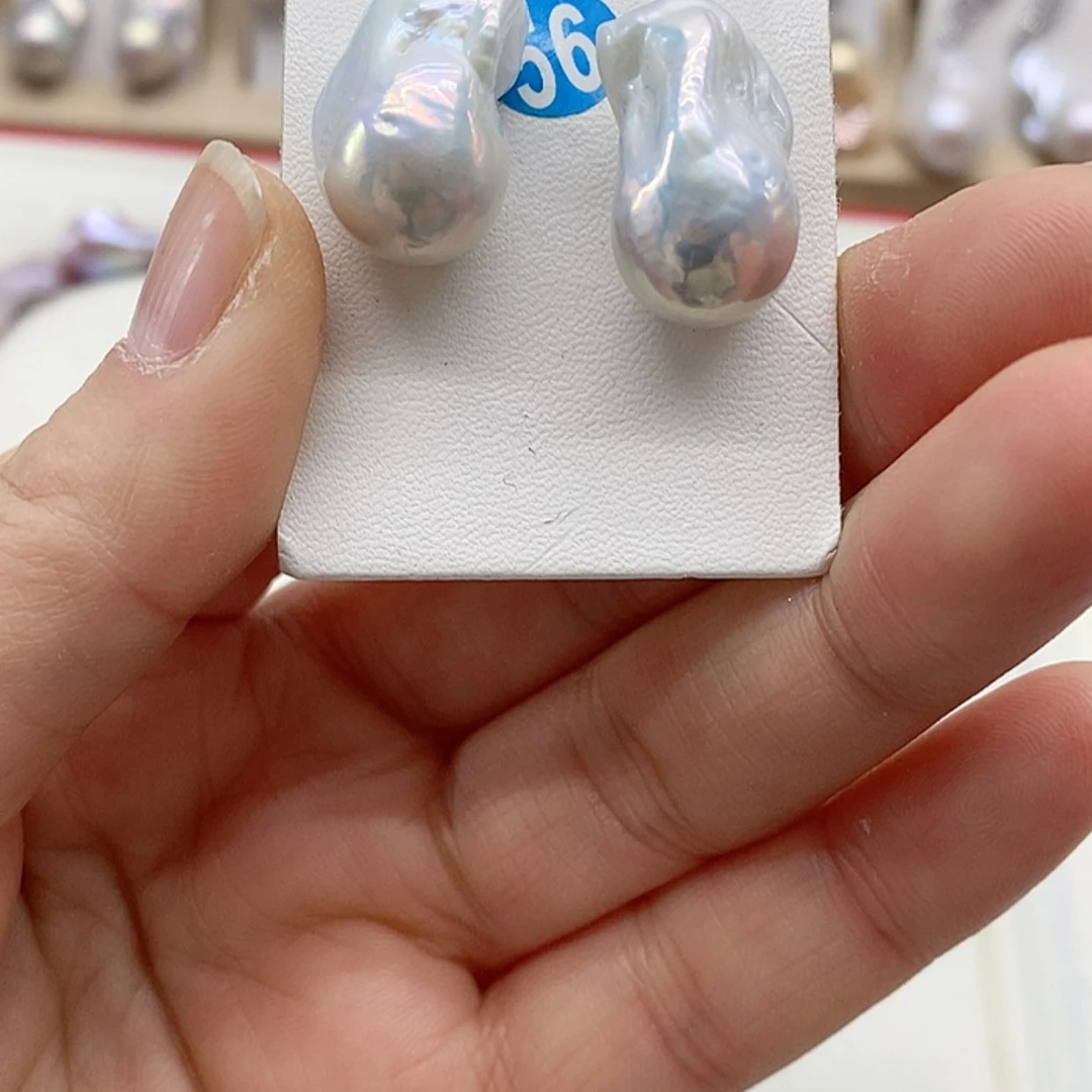 【闪购商品】淡水珍珠耳饰银S925镶嵌盈