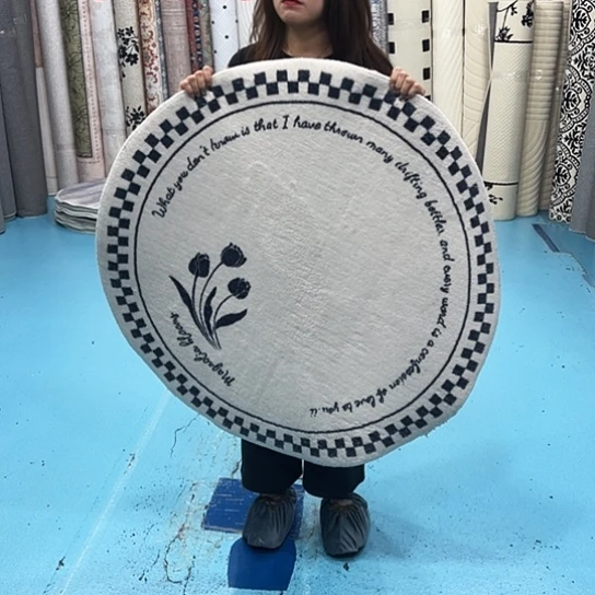 混纺加厚棉布底仿羊绒直径一米圆全新特价福利