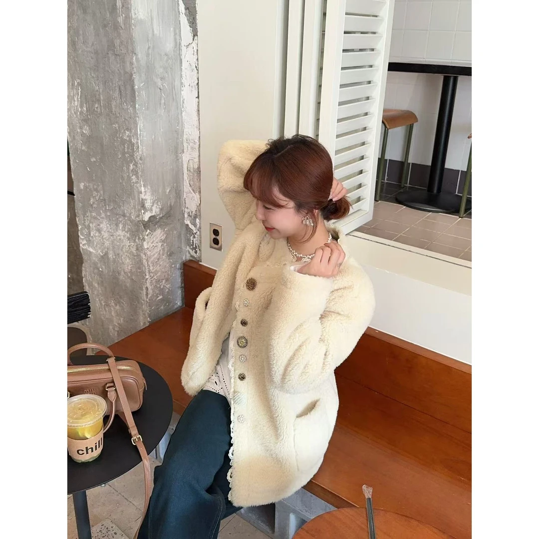 【YFONI】小鸡黄/皮1毛1一体外套